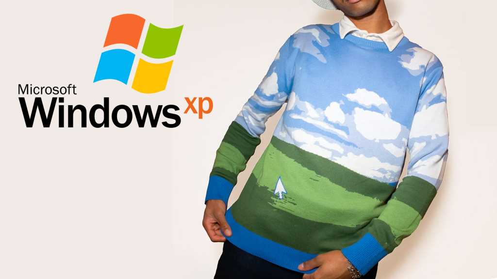 Windows XP ugly sweater Bliss